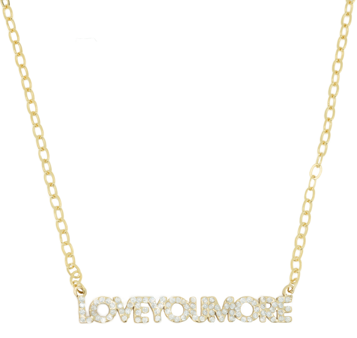 Love You More Horizontal Necklace Bling