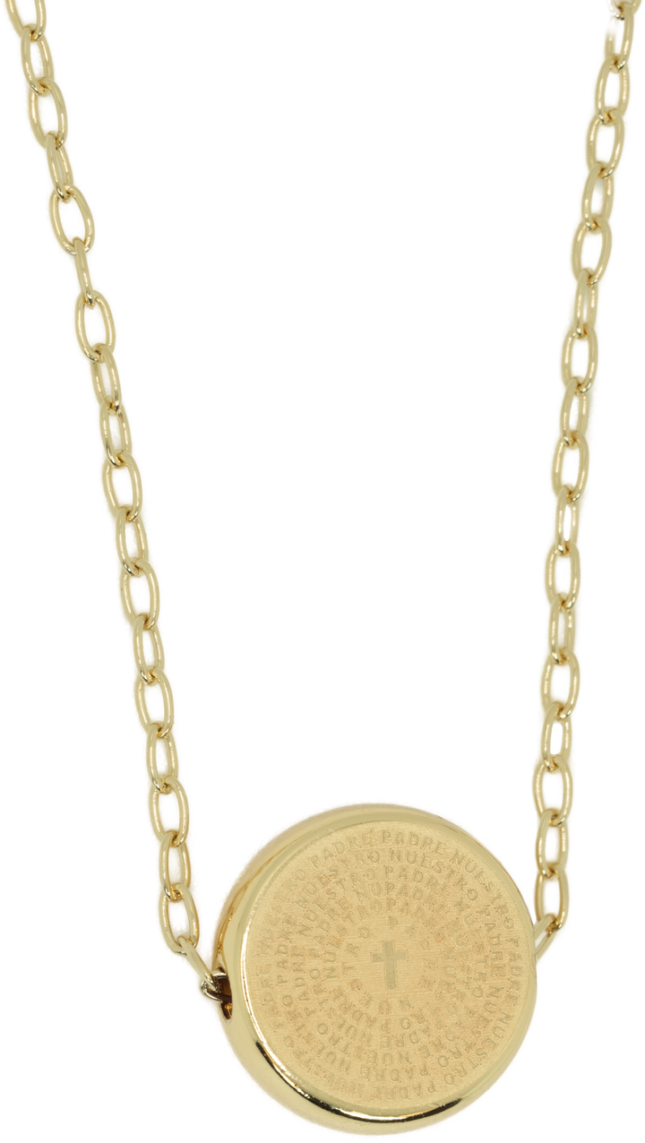 Lord's Prayer Round Necklace
