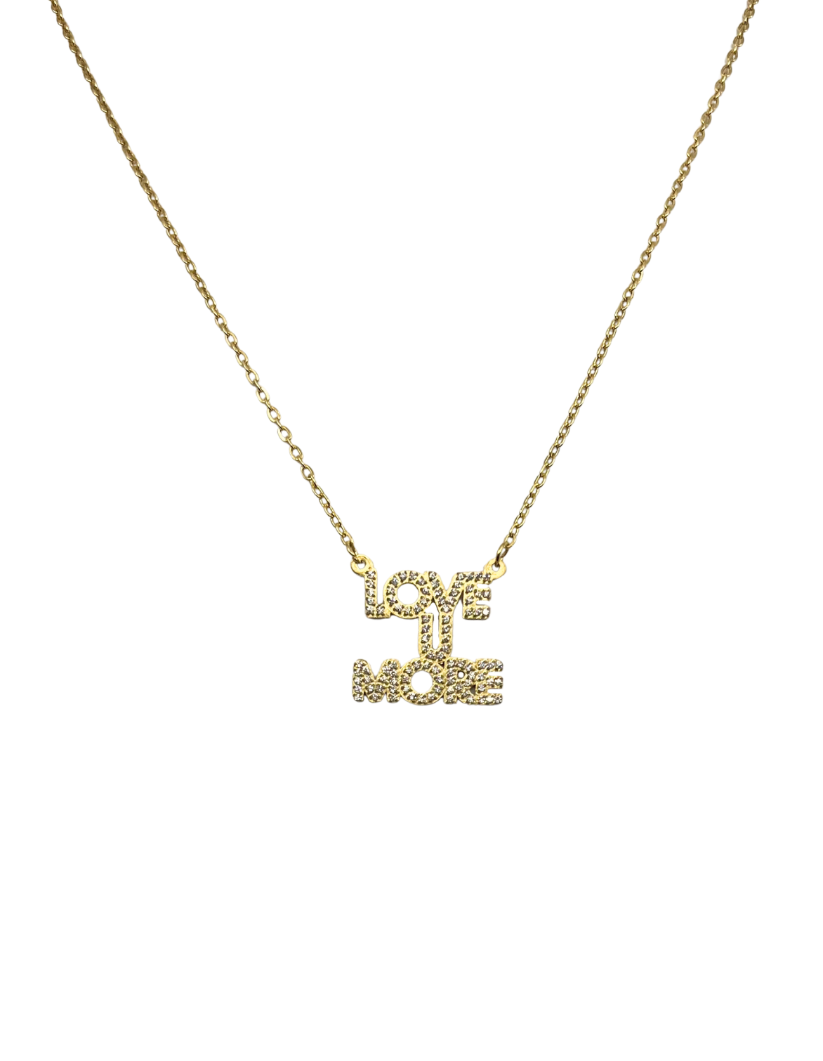 Love U More Stacked Necklace Bling