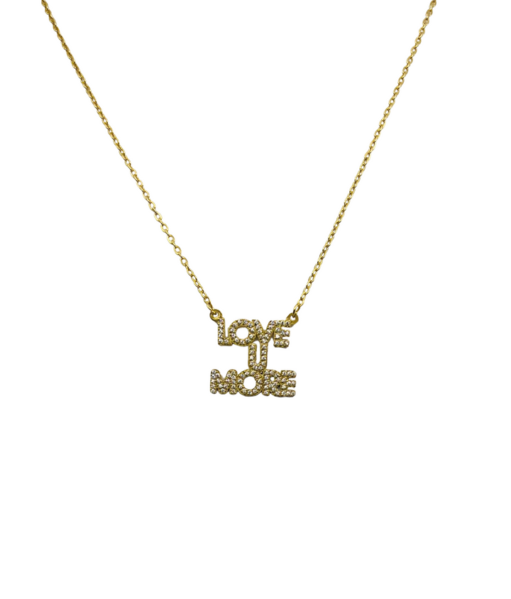 Love U More Stacked Necklace Bling