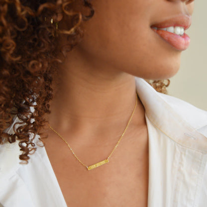 Love You More Mini Plaque Necklace