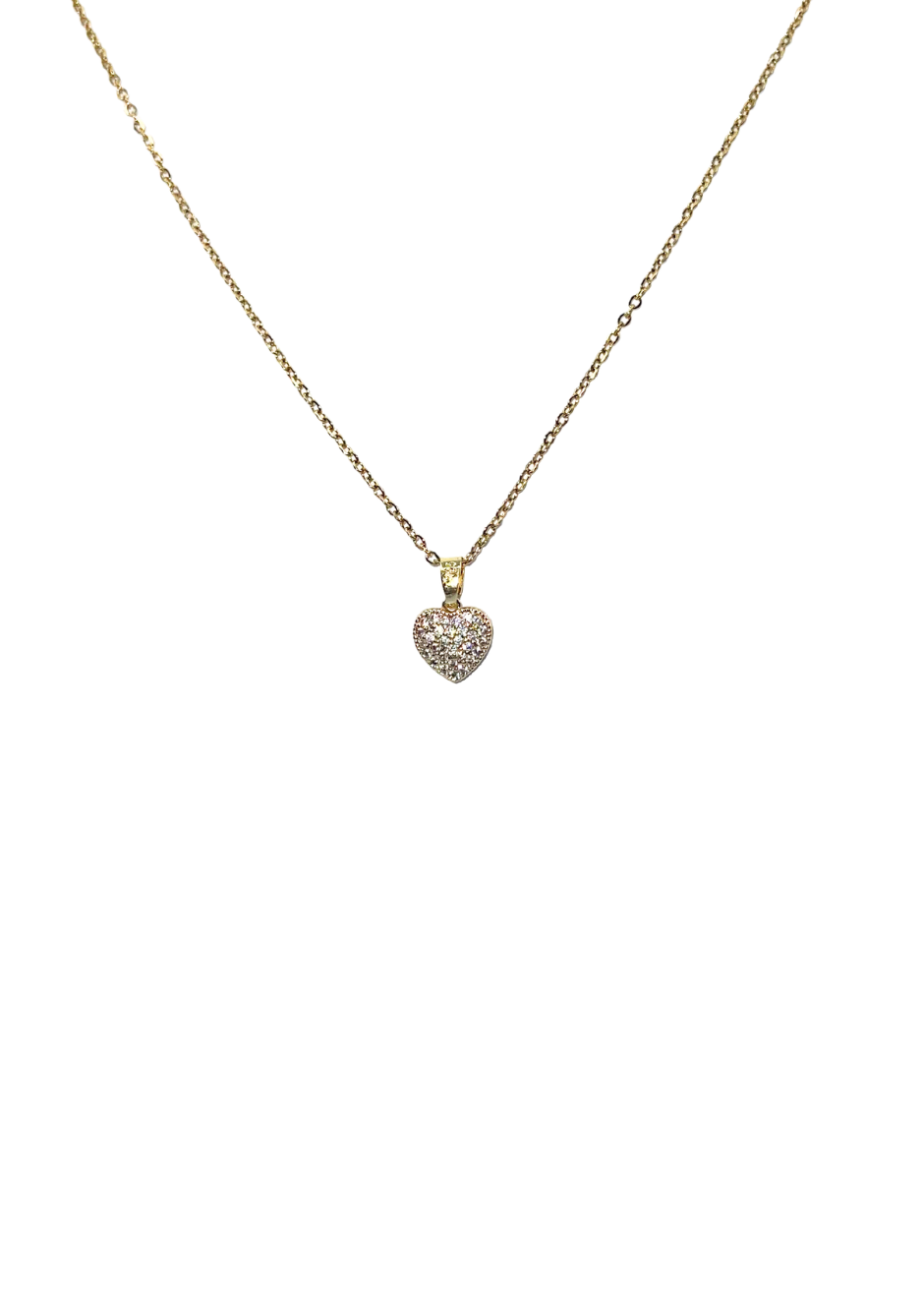 Heart of Glitter Gold Necklace